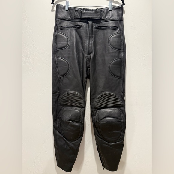 Fieldsheer - Men's Black Leather Motorcycle Pants - Picture 1 of 6